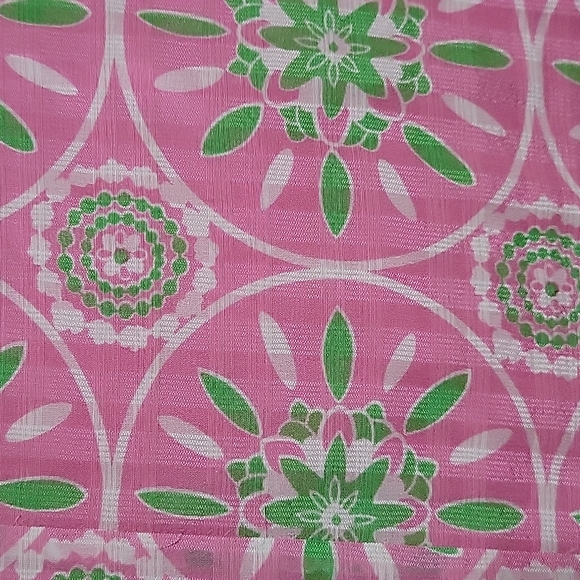 Lilly Pulitzer Silk Blend Pink and Green Short Sleeve Dress Size 0 - Picture 13 of 13
